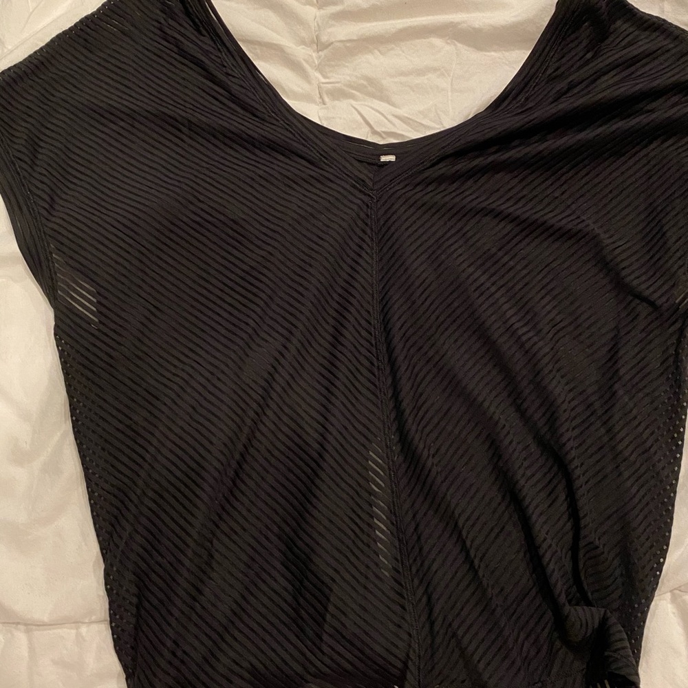 See thru shirt with tie back